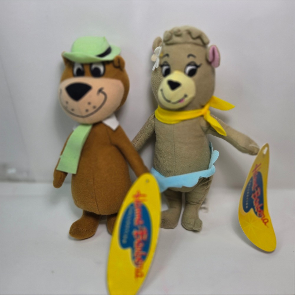 Yogi Bear Cindy Bear Plush Lot Toy Factory 2010 Hanna Barbera Set NWT 8"